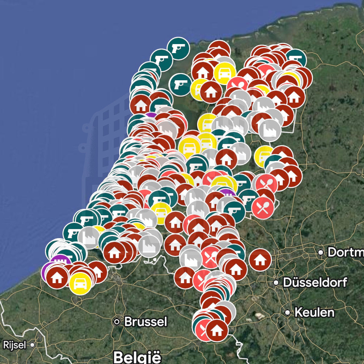 Pays-Bas - Carte Urbex