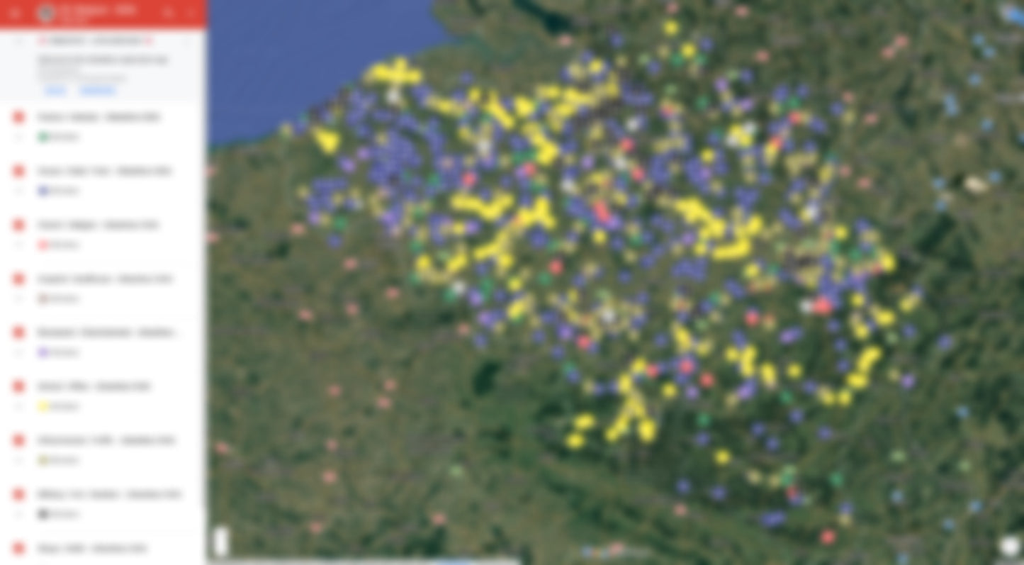Belgie - 1650+ spots -Urbex Kaart