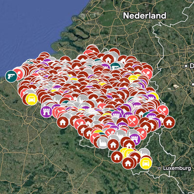 Belgique - Carte Urbex