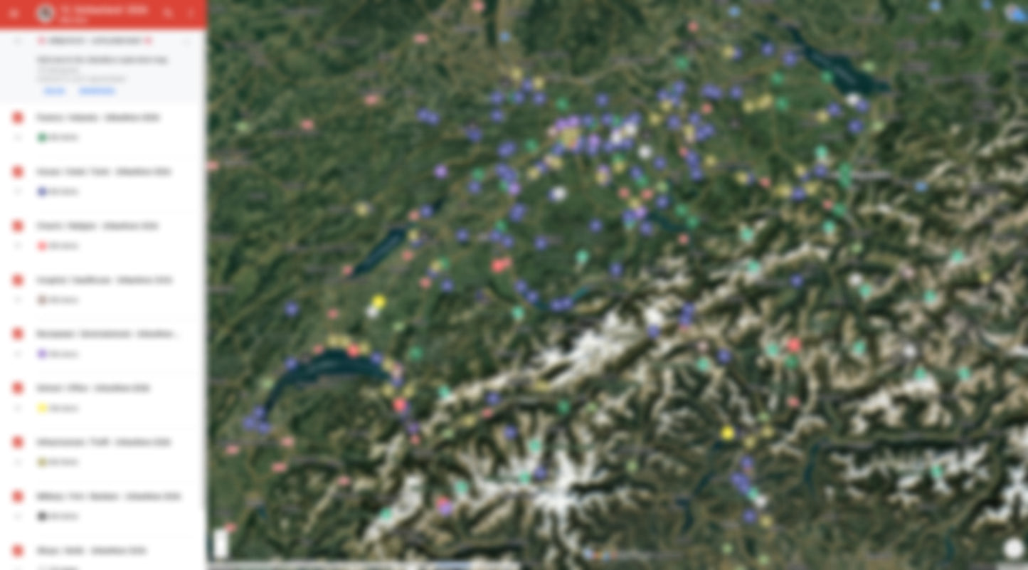 Zwitserland - 300+ spots - Urbex Kaart