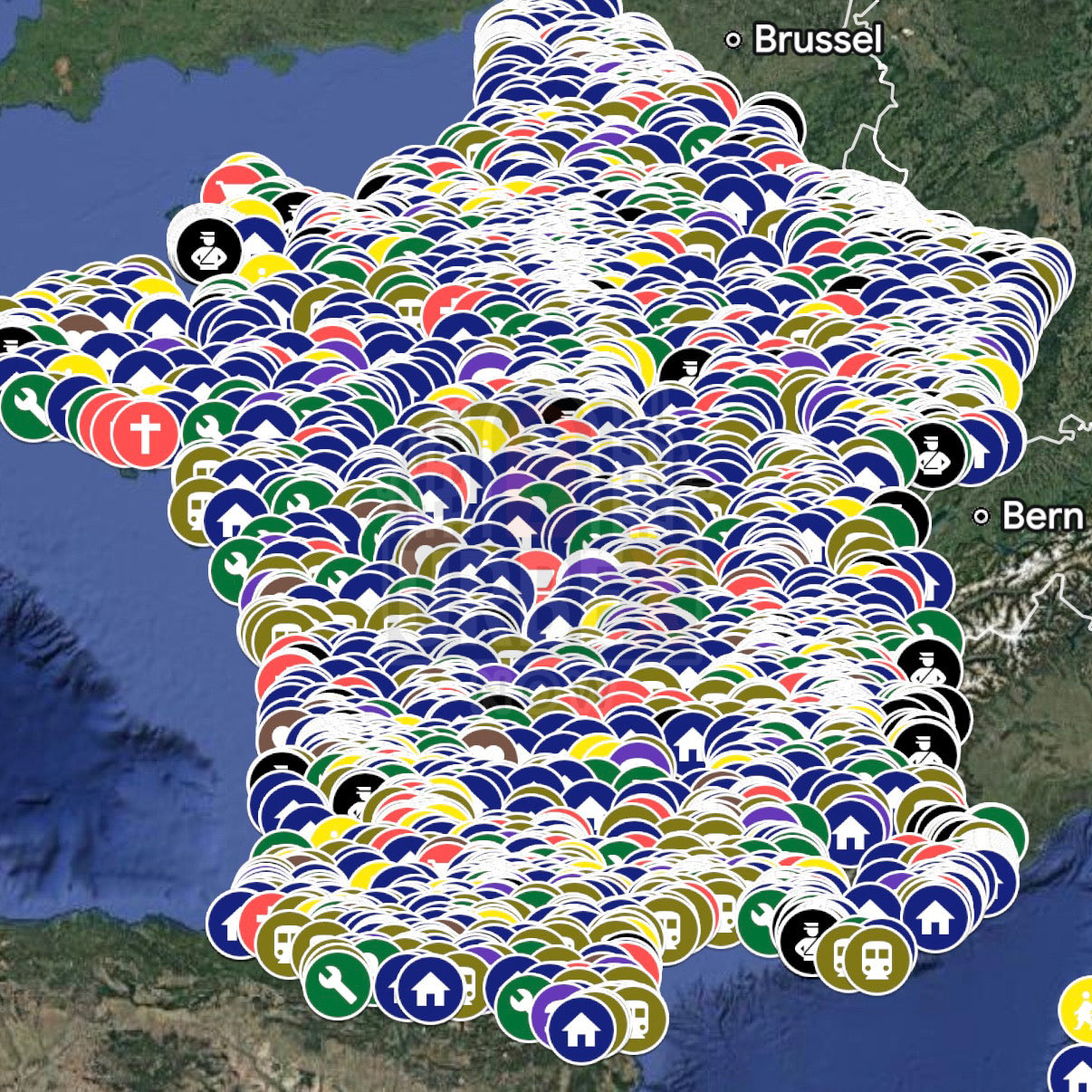 Frankrijk - 4000+ spots - Urbex Kaart
