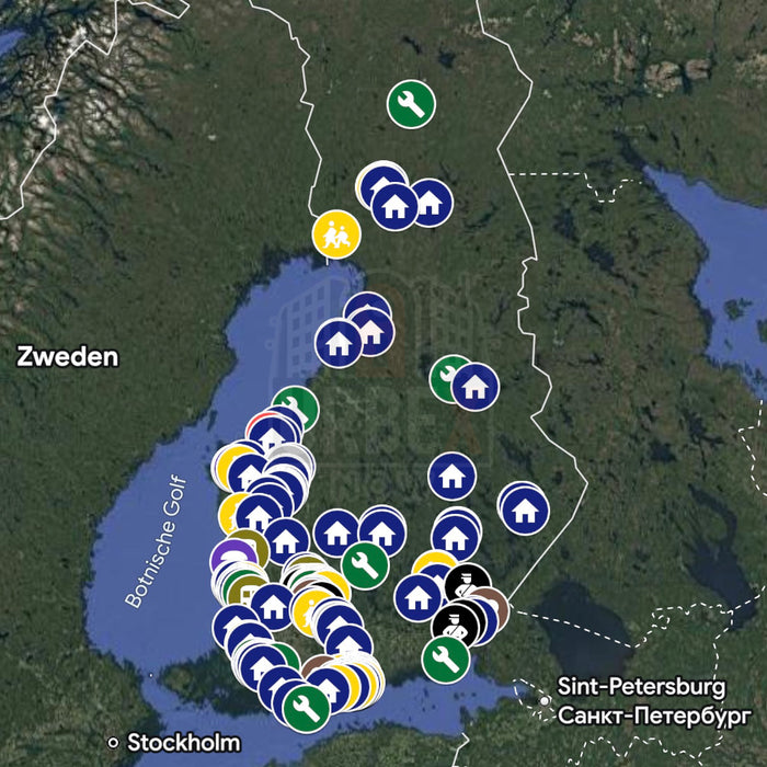 Finland - 260+ spots - Urbex Kaart