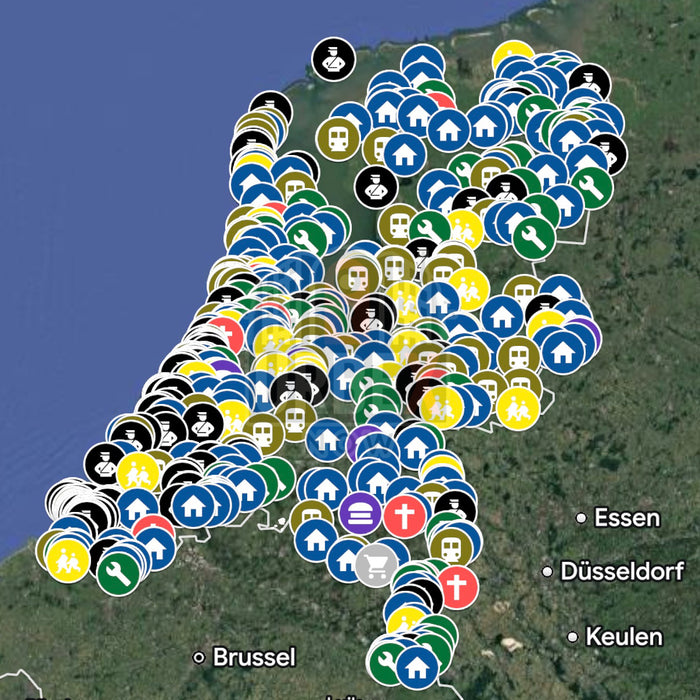 Nederland - 750+ spots -Urbex Kaart