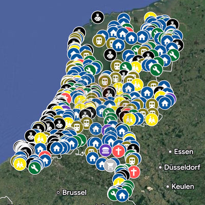 Nederland - 750+ spots -Urbex Kaart
