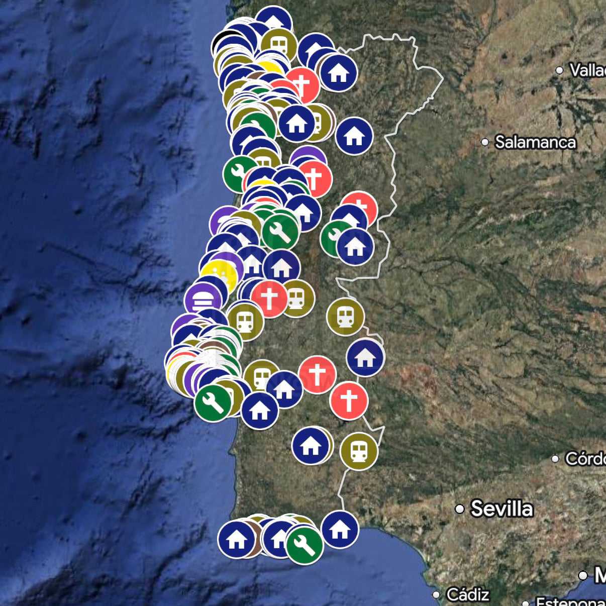 Portugal - 400+ spots - Urbex Kaart