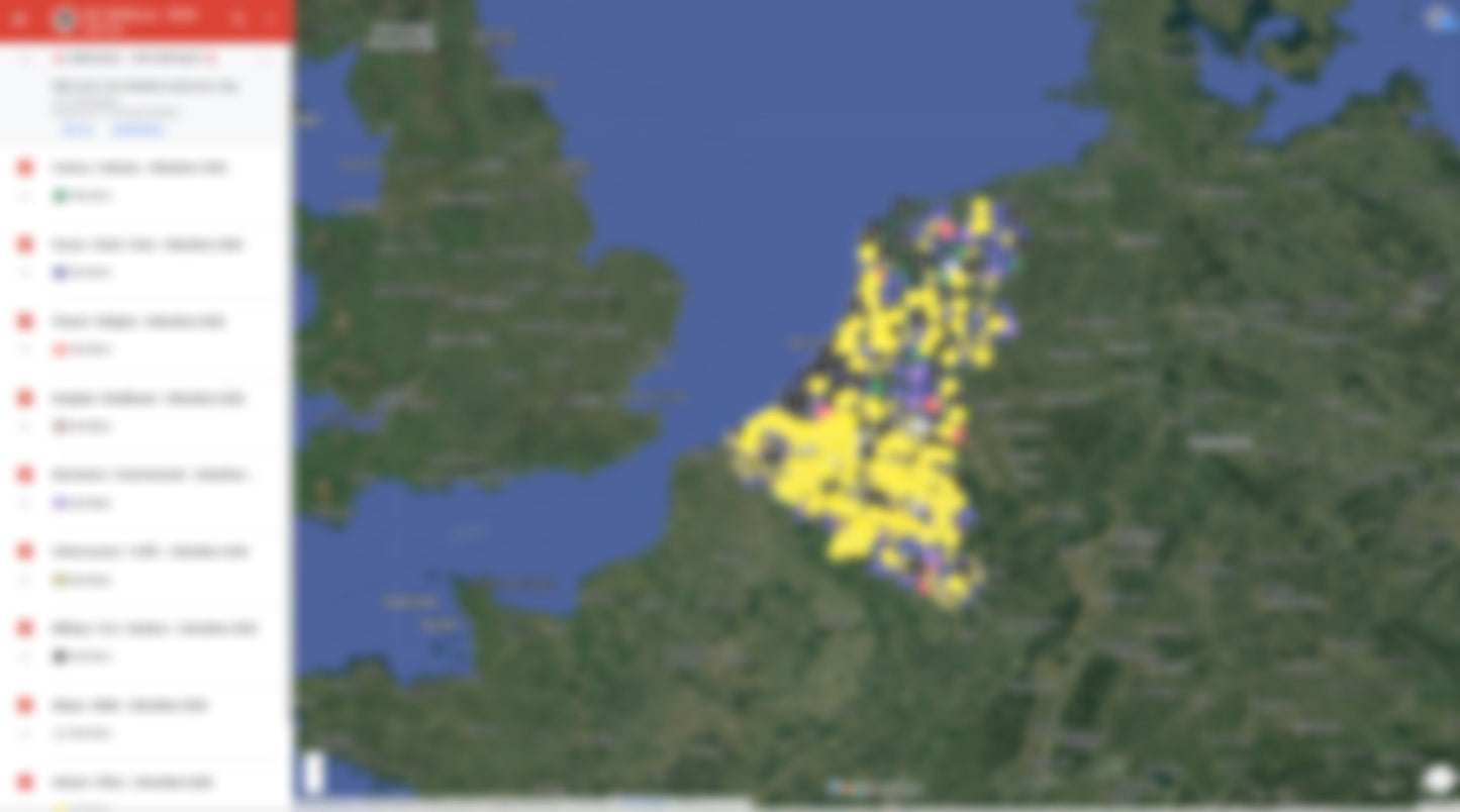 BeNeLux - 2400+ spots -Urbex Kaart