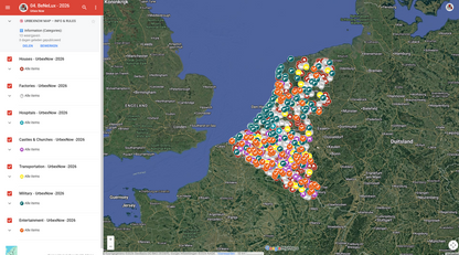 BeNeLux - Urbex Kaart