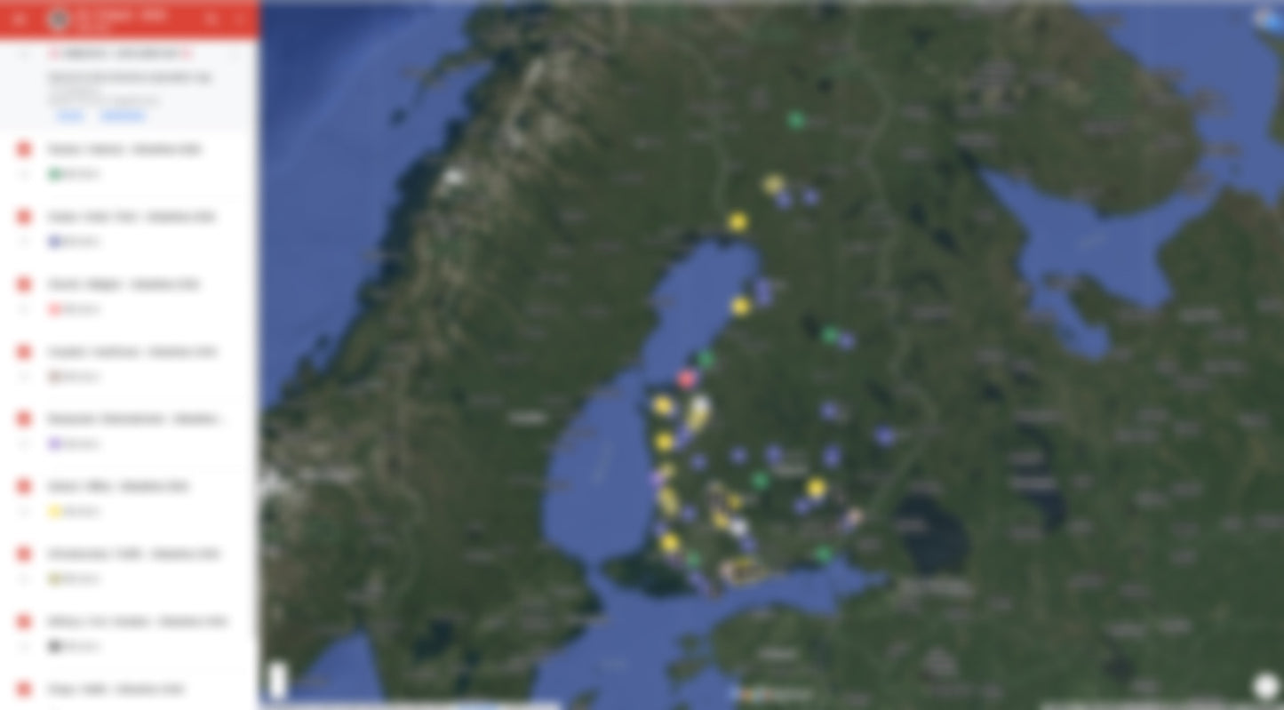 Finland - 260+ spots - Urbex Kaart