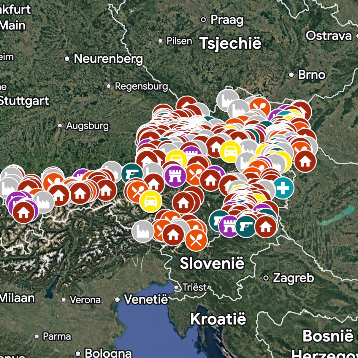 zOostenrijk - Urbex Kaart