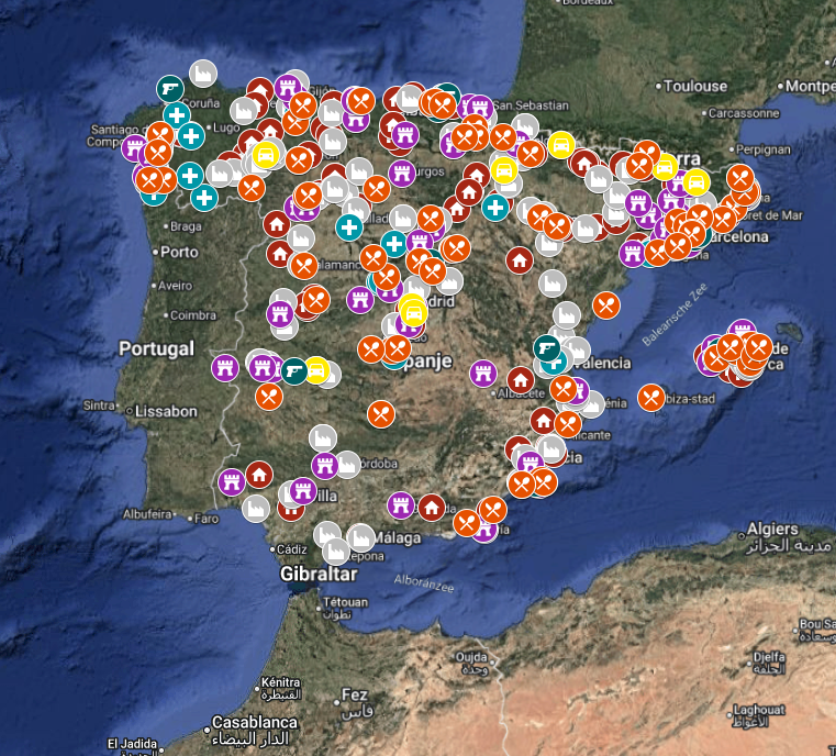 Spanje - Urbex Kaart