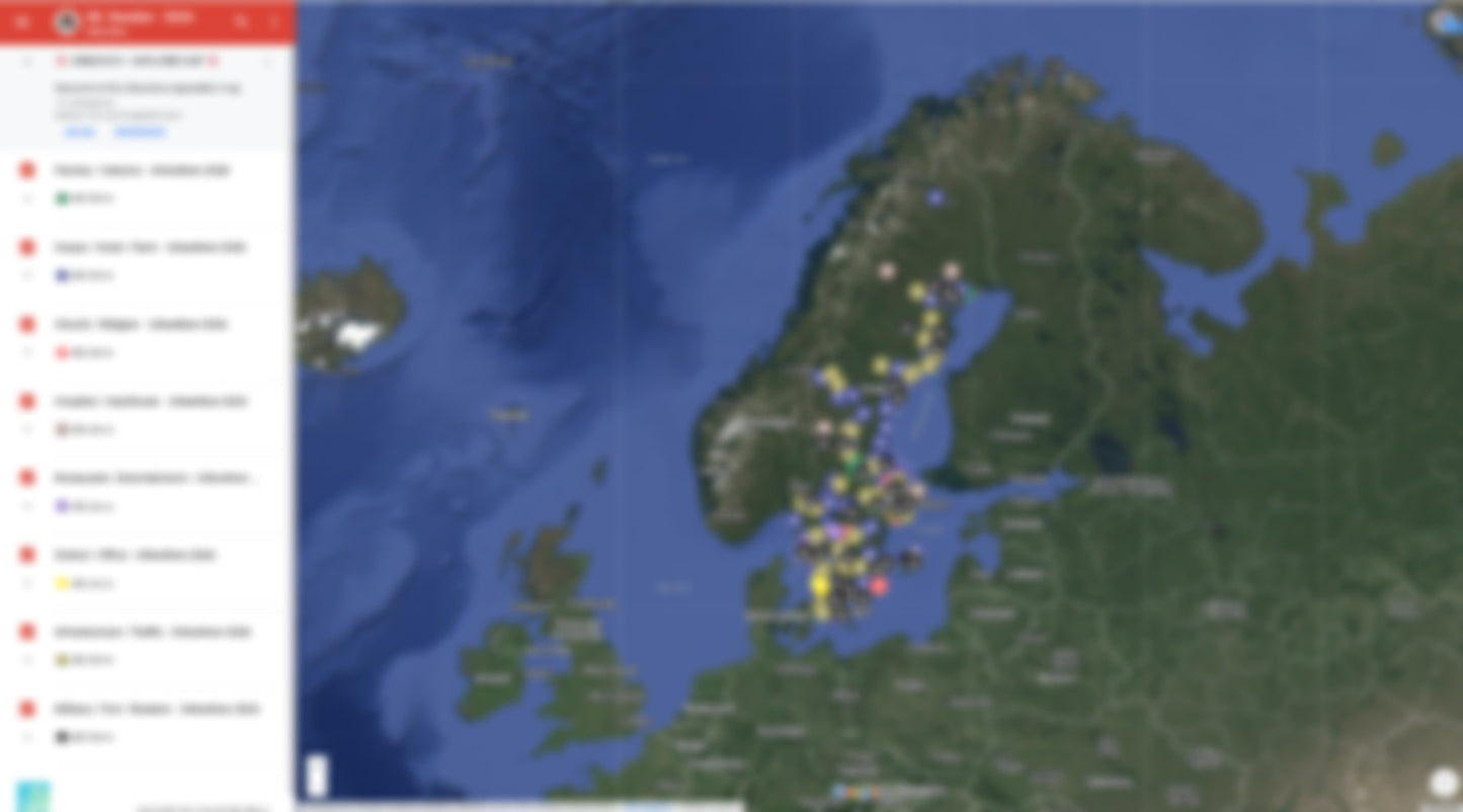 Zweden  - 350+ spots - Urbex Kaart