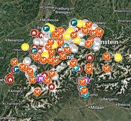 Zwitserland- Urbex Kaart